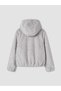 Two Mt Shop Quality White Hooded Girls' Plush Coat - 3