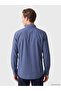Ozmarka New Season Navy Blue Regular Fit Gabardine Men's Shirt - 4