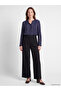 Peak New Season Navy Blue Collared Patterned Blouse - 2