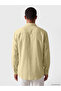 Vizyon New Season Yellow Regular Fit Linen Look Men's Shirt - 4