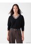 Alita City Farkıyla Lcw Everyday Black Oversize Soft Touch Women's Sweatshirt