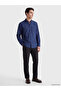 Vizyon New Season Navy Blue Regular Fit Dobby Men's Shirt - 2