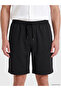 Özmarka New Season Black Regular Fit Men's Shorts - 3