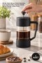 1 Piece French Press – 420 ml Black Manual Coffee Brewing, Heat Resistant Mica Chamber, Plastic Handle and Lid, Coffee Press
