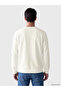 Ozmarka New Season White Crew Neck Embossed Printed Men's Sweatshirt - 3