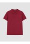 Alita City Lcw Kids Burgundy Polo Collar Girls' Pique T-Shirt with a Difference - 3
