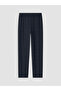 Ozmarka New Season Navy Blue Regular Fit Plaid Men's Pajama Bottoms - 8