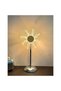 1 Piece Flower Design Led Table Lamp – Decorative Acrylic Flower Figured Gold Body Round Base Table Lamp Floral Night Light - 4