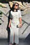 Polo Collar Slit Detailed Maxi Knit Dress Sun541