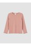 Texx Store Quality Lcw Baby Ecru Ribbed Patterned Super Skinny & Extra Narrow Long Sleeve Baby Girl T-Shirt - 2