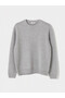 Özmarka New Season Gray Crew Neck Men's Knitwear Sweater