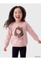 Two Mt Shop Quality Pink 3 Thread Printed Standard & Regular Girls' Sweatshirt