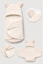 0-12 Months Inner Fiber Filled Outer Baby Swaddle & Blanket Winter Sleeping Bag
