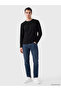 Ozmarka New Season Black Crew Neck Long Sleeve Men's Pajama Top - 2