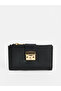 Black Leather Look Women's Wallet - 6