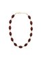Sienna Collection Wooden Oval Beaded Gold Detailed Necklace