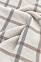 Women's Cream Gray Mink Plaid Oversized Soft Textured Tasseled Winter Shawl Scarf – Wide Shoulder Shawl - 4