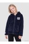 Two Mt Shop Quality Lcw Kids Navy Blue Hooded Lilo & Stitch Printed Girls' Sweatshirt - 2