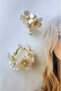 Xuping White Lily Flower Bouquet Pearl Stud Earrings - Glamorous Non-Tarnish Anti-Allergy Vintage Fade-Resistant Chic Gift Trend Women's Earrings - 4