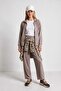 Contrast Striped Modal Top and Bottom Set Lby0034 Beige - 2