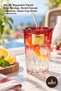 2 Glass Cups with Straws – 450 ml Capacity Drinking Cup with Straw, Colorful Mixed Delivery, Glass Cup Straw