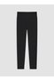 Black Women's Sports Leggings with Elastic Waist - 6