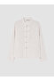 Two Mt Shop Quality Lcw Modest Ecru Chinese Button Linen Look Women's Shirt - 5
