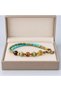 Turquoise Green Brown Beaded Tree of Life Detailed Multi-Row Women's Bracelet - 2