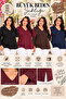 Women's Plus Size 100% Viscose V-Neck Long Sleeve Blouse with Slit Detail - 2
