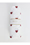 Alita City Lcw Home Red Heart Patterned Cotton Single Bed Sheet with Difference in Color - 2