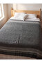 Alita City with a Difference from Lcw Home Anthracite Ranforce Striped Single Bedspread
