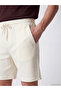 Özmarka New Season Ecru Regular Fit Men's Shorts - 3