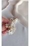 Xuping White Lily Flower Bouquet Pearl Stud Earrings - Glamorous Non-Tarnish Anti-Allergy Vintage Fade-Resistant Chic Gift Trend Women's Earrings - 6