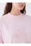 Two Mt Shop Quality Lcw Modest Pink Combed Cotton Embroidered Loose & Baggy Short Sleeve Women's T-Shirt - 3