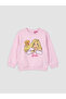 Two Mt Shop Quality Pink 3 Thread Raster Printed Standard & Regular Girls' Sweatshirt