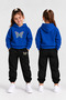 Girls' Hooded Tracksuit Set – Printed Hoodie Sweatshirt and Sweatpants Winter Outfit