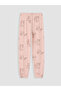 Peak New Season Pink Crew Neck Girls' Pajama Set - 8