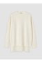 Two Mt Shop Quality Lcw Modest Ecru Knitwear Plain Loose & Baggy Women's Tunic - 5