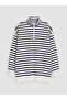 Esvab • Modern & Distinctive Striped Women's Thick Sweatshirt Tunic - 6