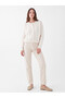 Alita City Lcw Modest Ecru Knitwear Patterned Women's Cardigan with a Difference - 2