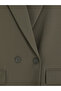 Özmarka New Season Khaki Women's Blazer Jacket - 6