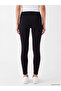 Two Mt Shop Quality Lcw Everyday Black Women's Leggings with Elastic Waist - 4