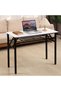 Folding Table - Double Layer, 100x50cm, White - Foldable Rectangular Wooden Workstation Desk