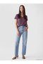 Two Mt Shop Quality Lcw Everyday Plum Diver Fabric Plain Narrow & Slim Short Sleeve Women's T-Shirt - 2