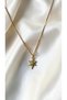 Turquoise Stone Polar Star Gold Color Steel Necklace