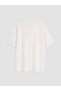Two Mt Shop Quality Lcw Curve White Combed Cotton Plain Oversize Short Sleeve Women's T-Shirt - 5