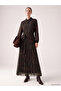 Two Mt Shop Quality Lcw Studio Purple Chiffon Patterned Standard & Regular Shirt Collar Long Dress