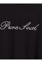Two Mt Shop Quality Lcw Curve Black Combed Cotton Stoned Loose & Loose-Fitting Short Sleeve Women's T-Shirt - 4