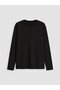 Two Mt Shop Quality Lcw Curve Black Interlock Plain Loose & Loose Long Sleeve Women's T-Shirt - 3
