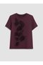 Two Mt Shop Quality Lcw Everyday Plum Diver Fabric Embroidered Standard & Regular Short Sleeve Women's T-Shirt - 5